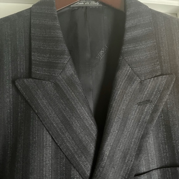 Versace Suits & Blazers Black Striped Versace Suit Jacket Poshmark